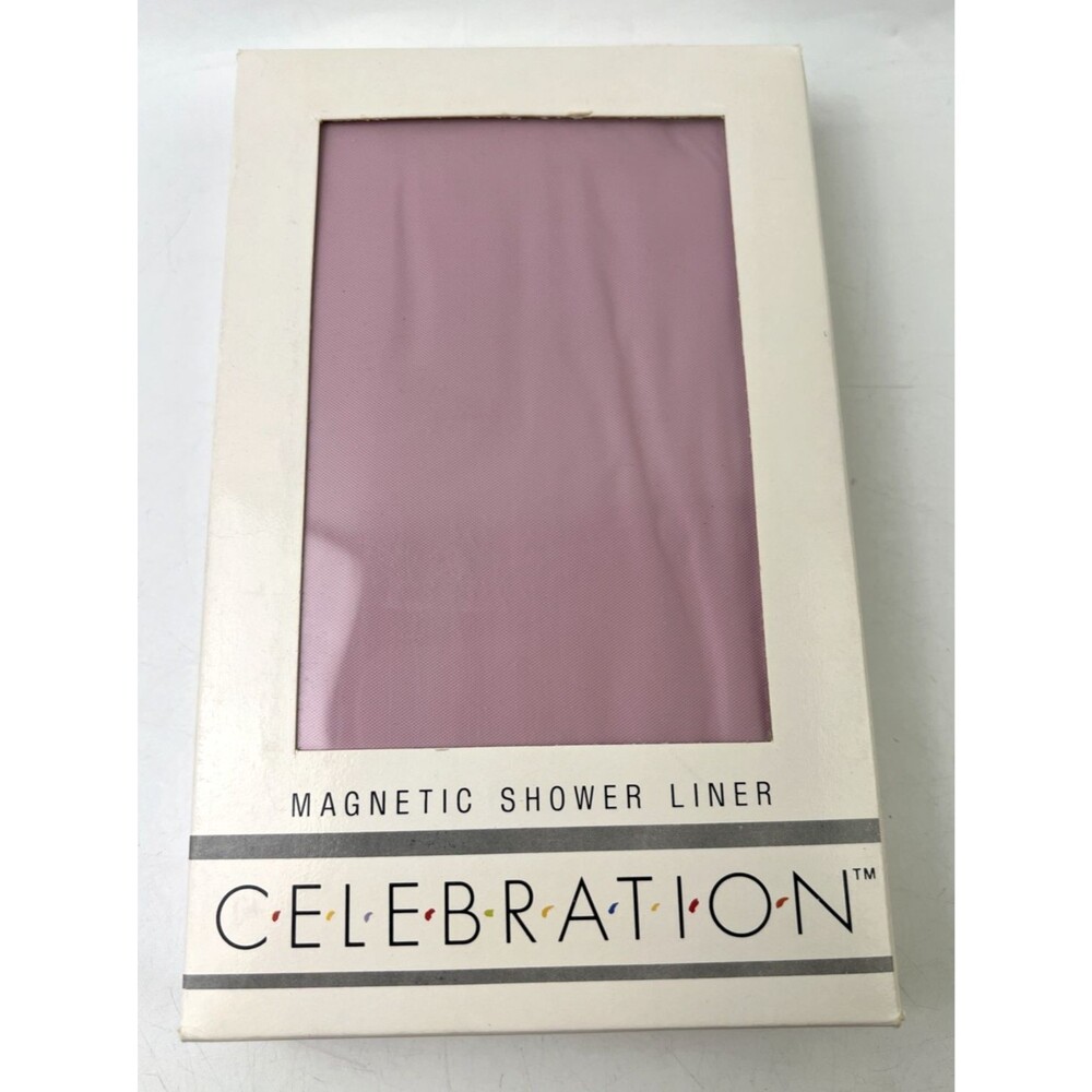 Celebration Rose Color Shower Curtain Magnetic Liner 70" X 71" NOS Mervyn's